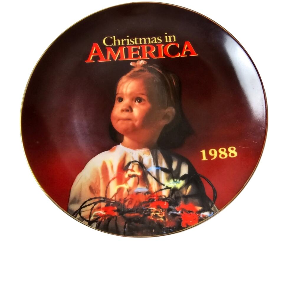 Vintage 1988 Christmas in America Collection Limited Edition K Mart Decor Plate